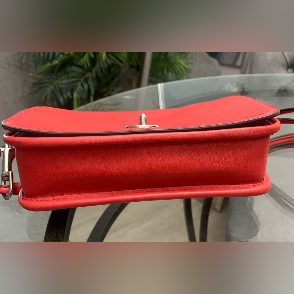 Coach 19914 Red Leather Crossbody Bag - Picture 9 of 10